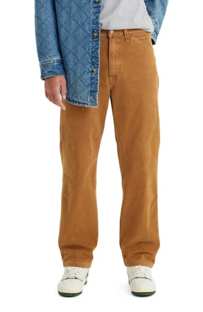 Levi's Stay Loose Carpenter Jeans In Dark Ginger Garment Dye