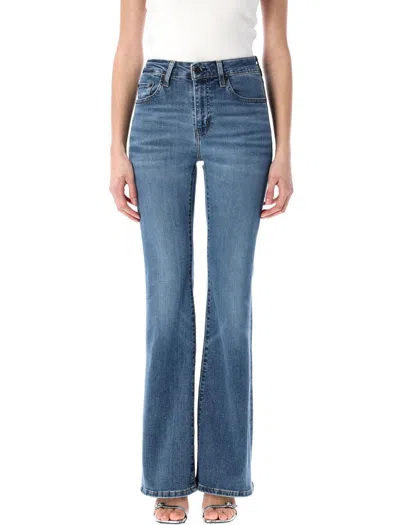 Levi's 726 High Rise Flare Jeans In Blue Wave Mid