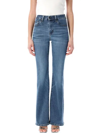 Levi's 726 High Rise Flare Jeans In Blue Wave Mid