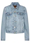 Levi's Light Blue Cotton Women Jacket In Denim Chiaro