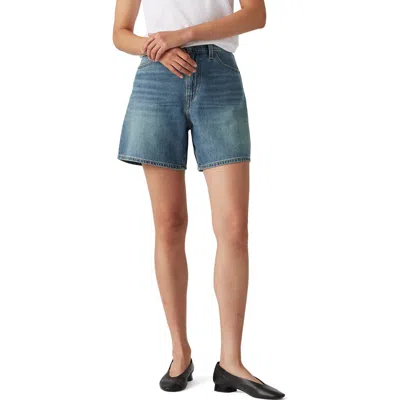 Levi's Baggy High Waist Cotton & Linen Denim Shorts