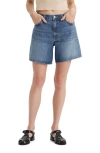 Levi's Baggy High Waist Mid Thigh Denim Shorts In Worn Memory Short