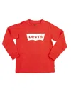 Levi's Batwing T-shirt Rossa A Manica Lunga In Rosso