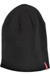 Levi's Black Acrylic Men Cap In Black