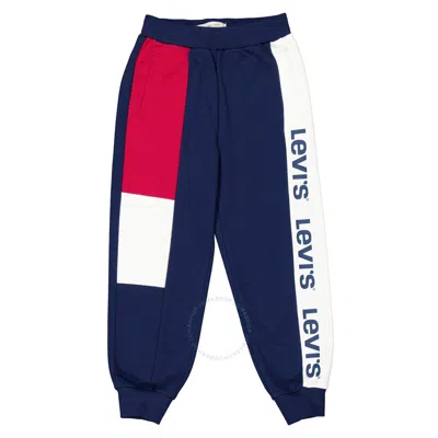 Levi's Boys Colorblock Logo Tape Joggers In Blue