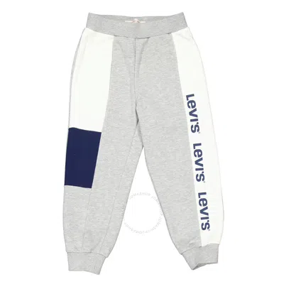 Levi's Boys Colorblock Logo Tape Joggers In Grey