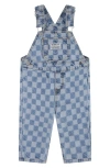 Levi's Check Textured Denim Overalls In Checkerboard