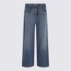 Levi's Dark Blue Cotton Denim Jeans In Multicolor