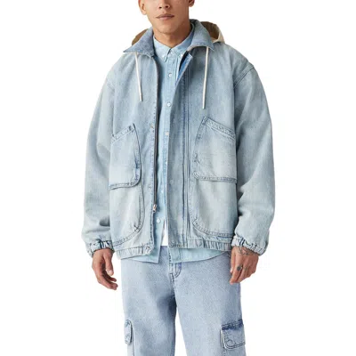 Levi's Duboce Oversize Hooded Denim Work Jacket In On A Level