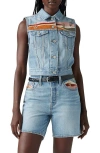 Levi's Embroidered Denim Vest In Desert Utopia Trucker