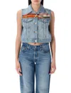Levi's Xs Vest With Embroidery Big Girls S-xl Xl In Desert Utopia Blu E
