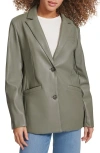 Levi's Faux Leather Blazer In Sage