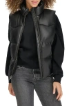 Levi's Women's Faux Leather Western Puffer Vest In Black