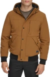 Levi's Faux Shearling Lined Soft Shell Bomber Jacket In Brown
