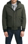 Levi's Faux Shearling Lined Soft Shell Bomber Jacket In Olive