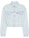 Levi's Womens Feeling Cheeky Trucker Original Patch-pocket Regular-fit Denim Jeans In Blue