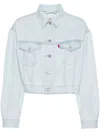 Levi's Womens Feeling Cheeky Trucker Original Patch-pocket Regular-fit Denim Jeans In Blue