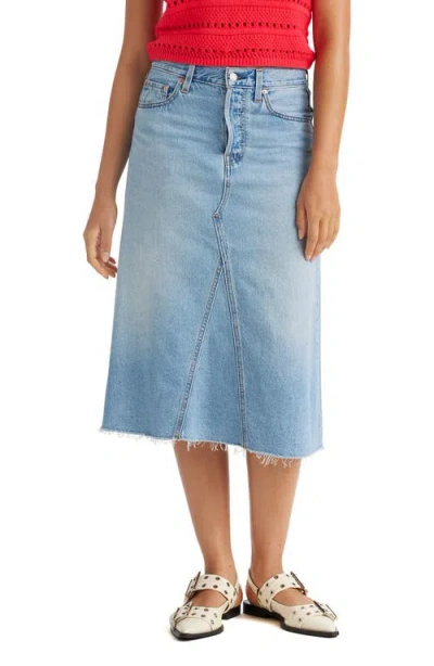 Levi's High Rise A Line Decon Skirt In Secret Secret