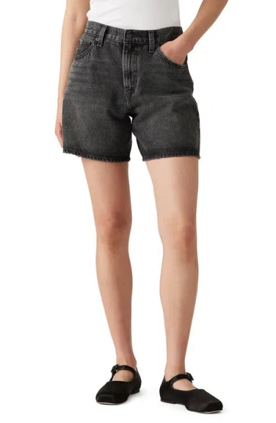 Levi's High Waist Mid Thigh Baggy Denim Shorts In Wheres My Phone