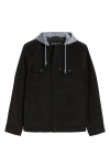 Levi's Hooded Corduroy Jacket In Black