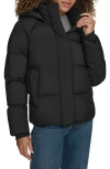 Levi's Women's Quilted Hooded Puffer Jacket In Black