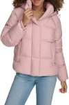 Levi's Women's Quilted Hooded Puffer Jacket In Pale Mauve