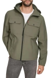 Levi's Hooded Rain Jacket In Sage Green