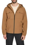 Levi's Men's Hooded Rain Jacket In Brown