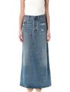 Levi's Icon Maxi Skirt In Verified Vintage Bluee