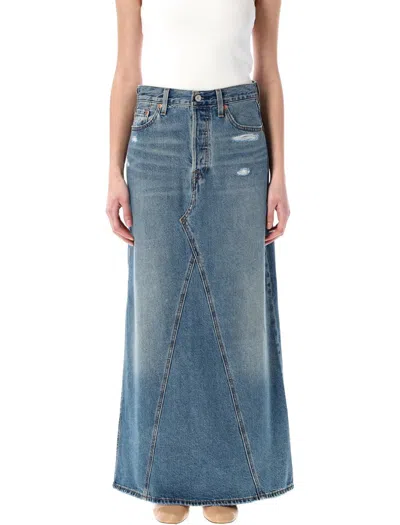 Levi's Icon Maxi Skirt In Blue