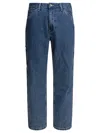 Levi's Dark Blue Cotton Denim Jeans In Blue