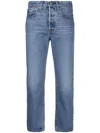 Levi's Cotton Jeans With Back Logo Patch In Blue