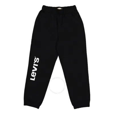 Levi's Kids Logo Print Slouch Joggers In Black