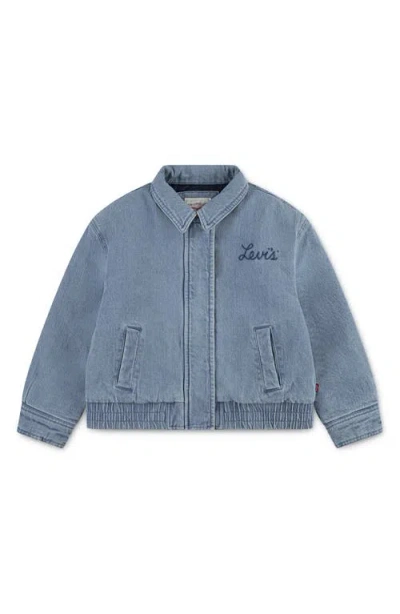 Levi's Kids' Retro Zip Denim Jacket In Desert Sky