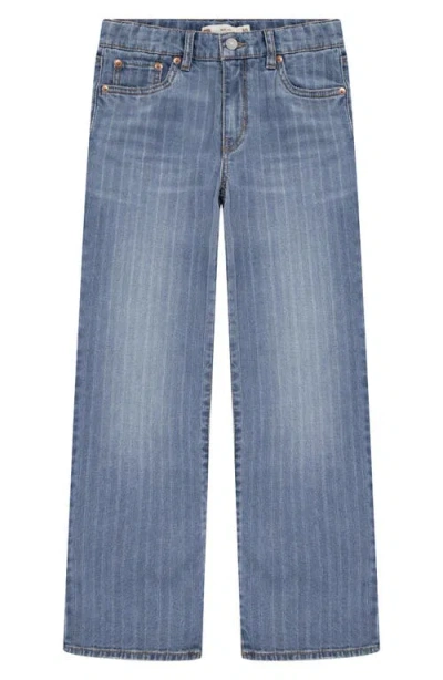 Levi's Kids' Big Girls Textured Striped Wide Leg Jeans In Joshua Tree