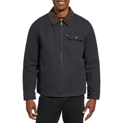 Levi's Lightweight Cotton Twill Utility Jacket In Navy