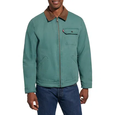 Levi's Lightweight Cotton Twill Utility Jacket In North Atlantic