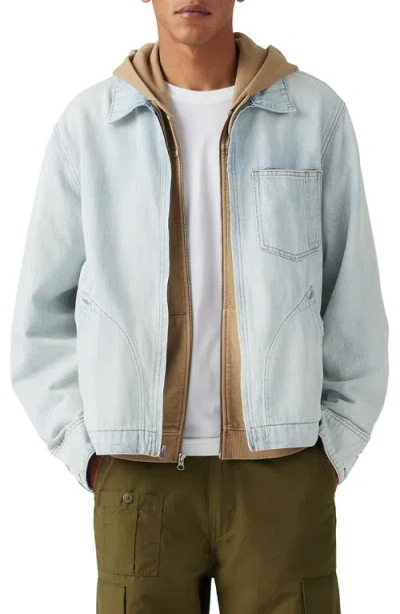 Levi's Lightweight Denim Mechanic's Jacket In Low Light Rain