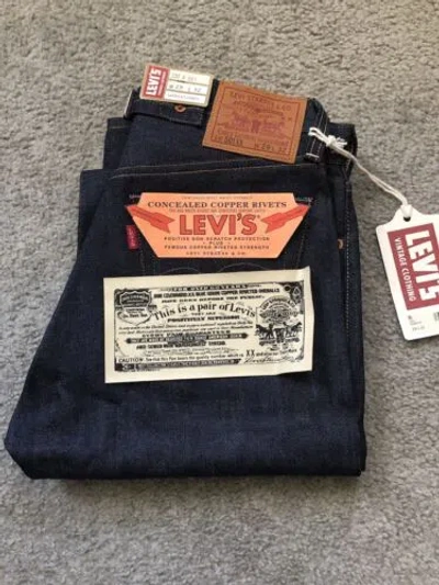 Pre-owned Levi's Lvc 1937 501xx 375010015 Selvedge Raw Jeans Buckle Back Men's 29/32 In Blue