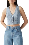 Levi's Mona Denim Corset Top In Kind Of Fun