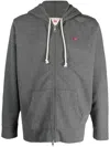Levi's Logo-patch Zip-up Hoodie In Grey