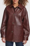 Levi's Faux Leather Vintage Blazer In Oxblood