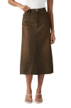 Levi's Pay Day Coated Denim Midi Skirt