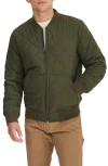 Levi's Quilted Bomber Jacket In Olive