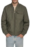 Levi's Men's Regular-fit Diamond-quilted Bomber Jacket In Sage Green