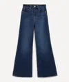 Levi's Ribcage High Rise Straight Ankle Length Jeans In Dark Blue-navy