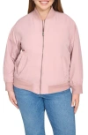 Levi's Trendy Plus Size Lightweight Zip-front Bomber Jacket In Dusty Rose