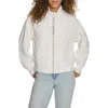 Levi's Women's Relaxed Zip-front Ribbed-hem Bomber Jacket In White