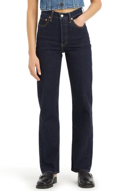 Levi's Ribcage Full Length Jeans Small Course In Deep Breath