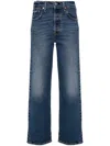 Levi's Ribcage Tailored High Waist Ankle Straight Leg Jeans In Blue